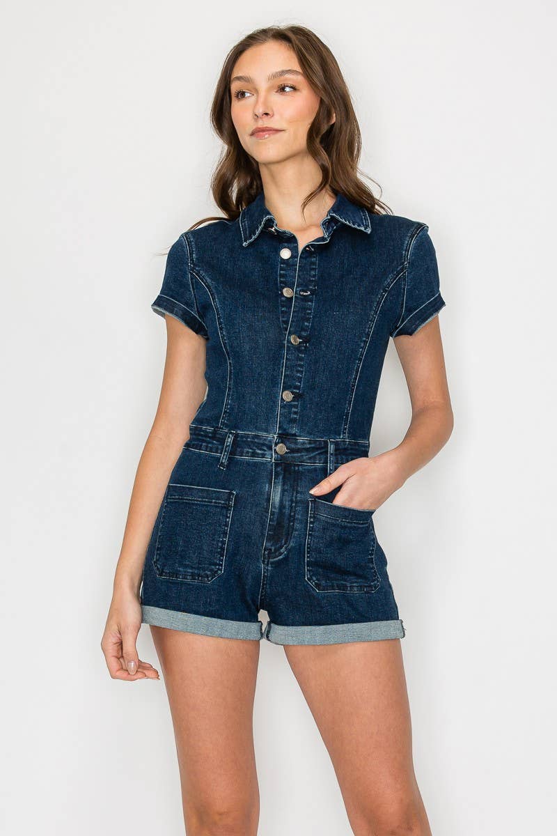 Denim Romper