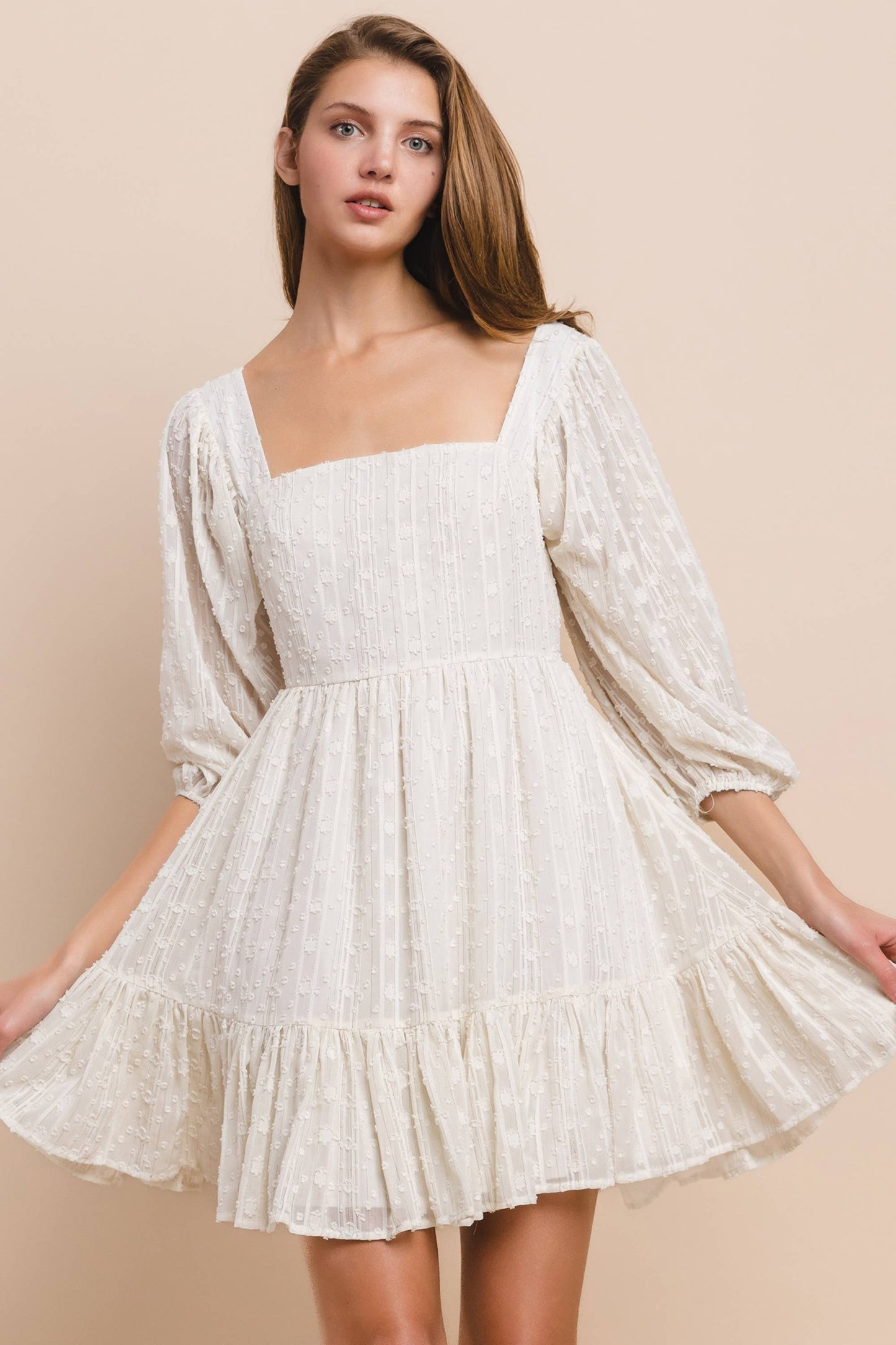 Square Neck A-Line Dress