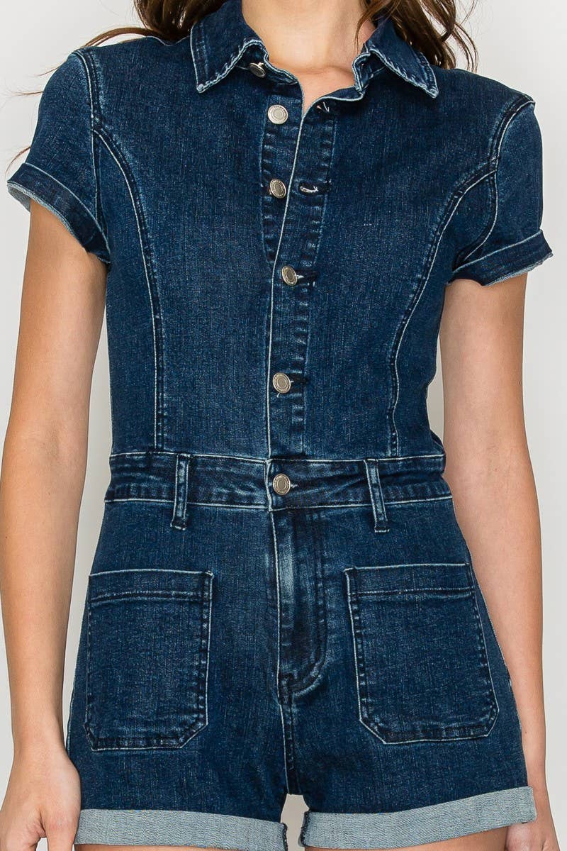 Denim Romper