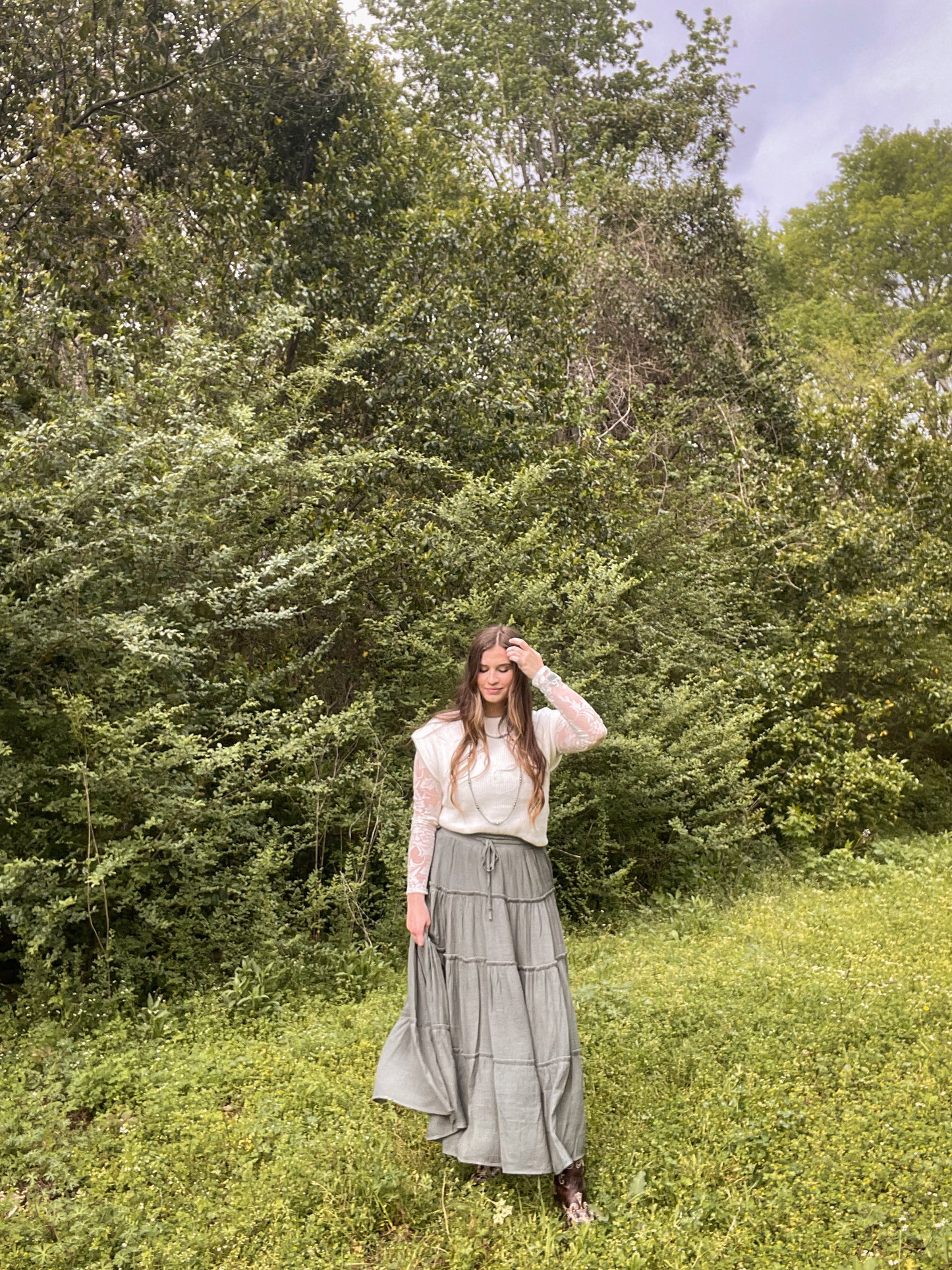 FLOWY TIERED MAXI