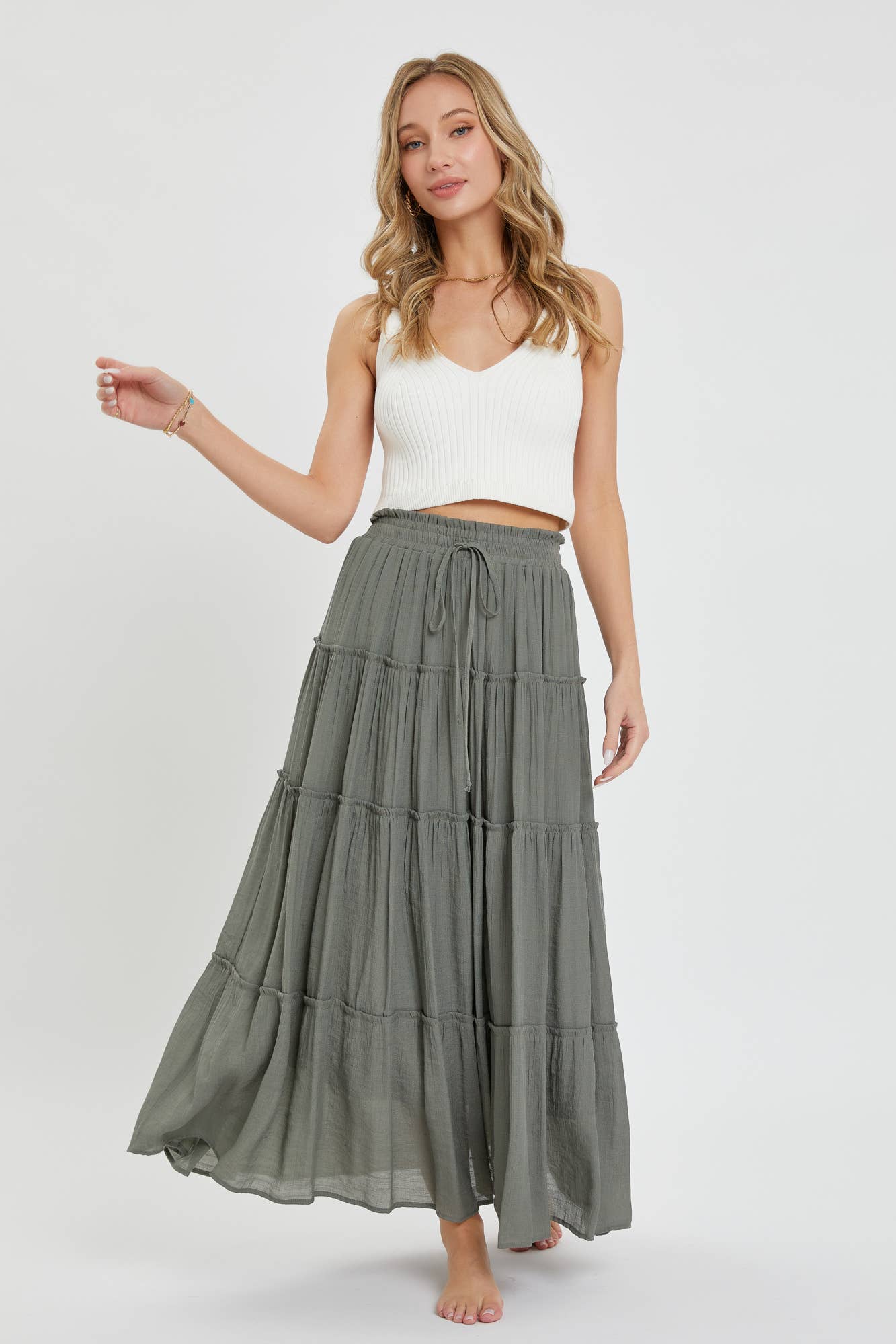 FLOWY TIERED MAXI