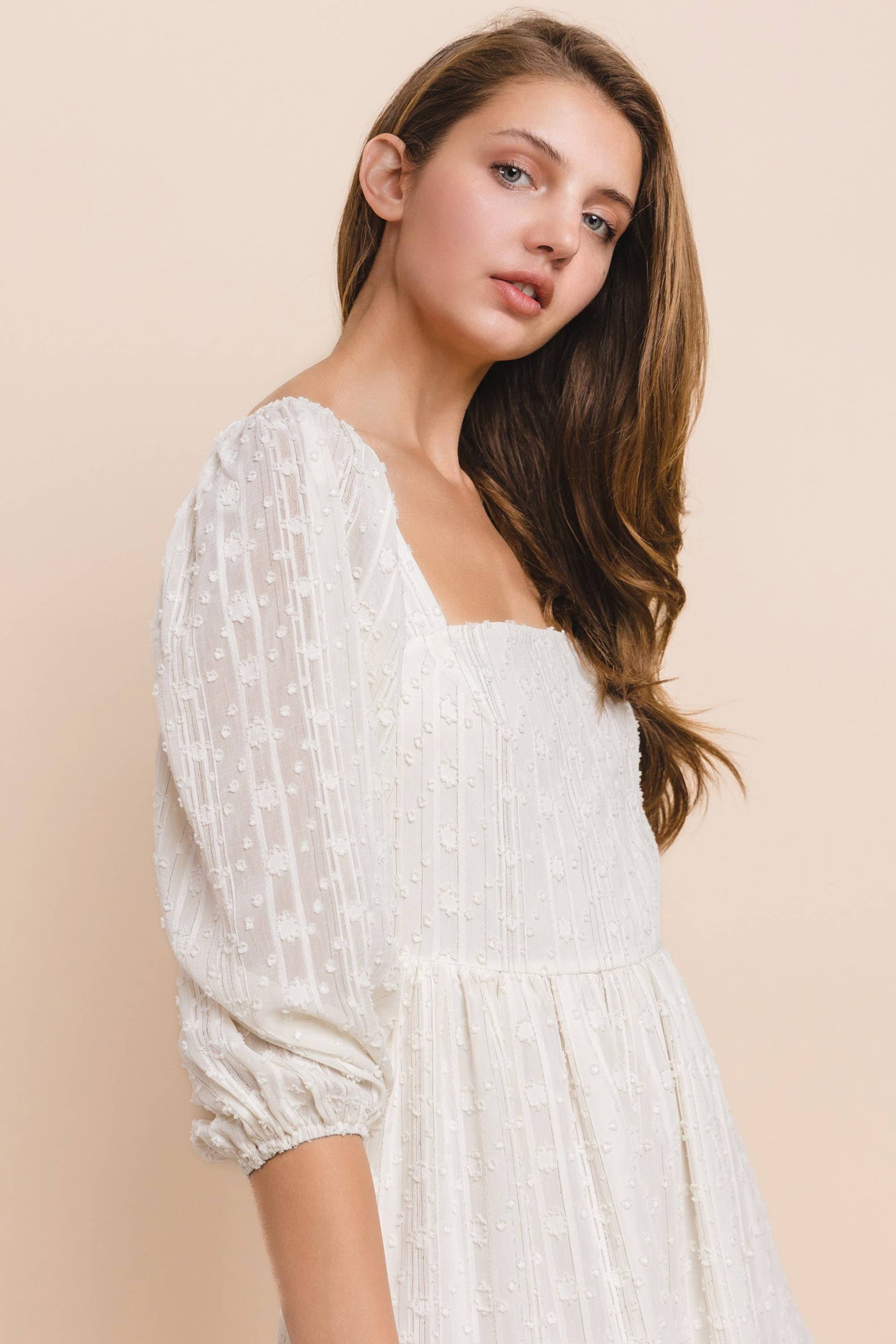 Square Neck A-Line Dress