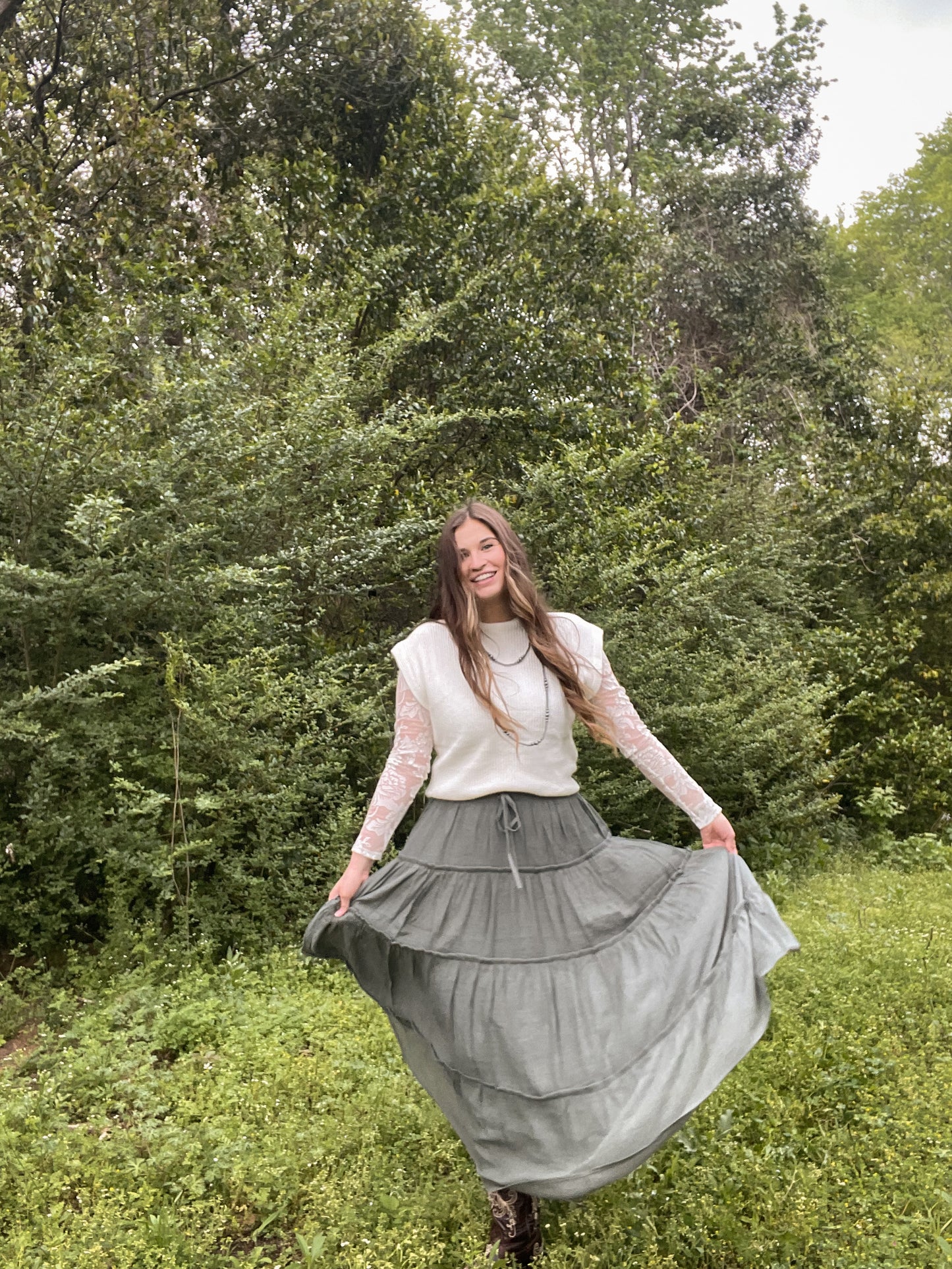 FLOWY TIERED MAXI