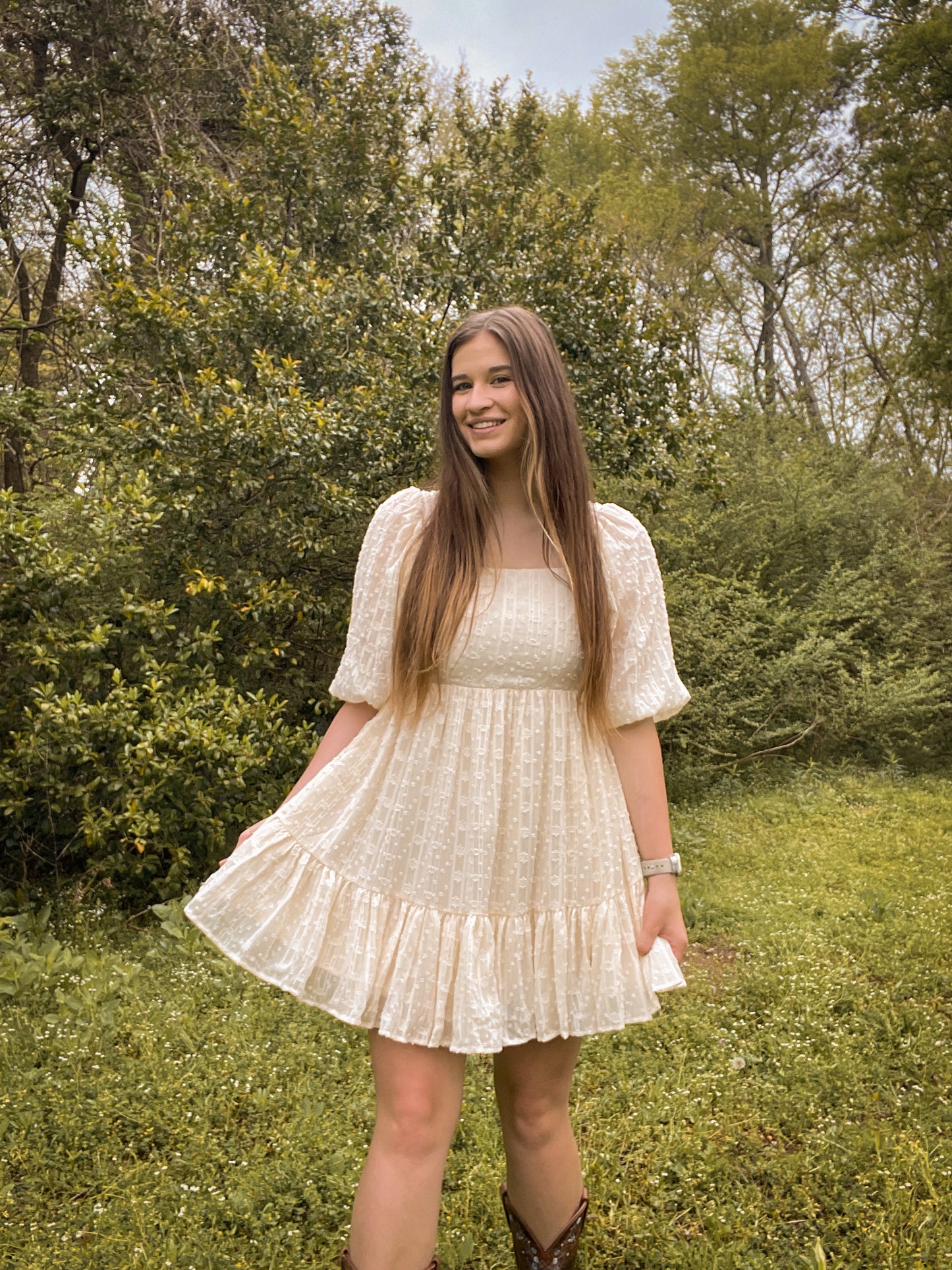 Square Neck A-Line Dress