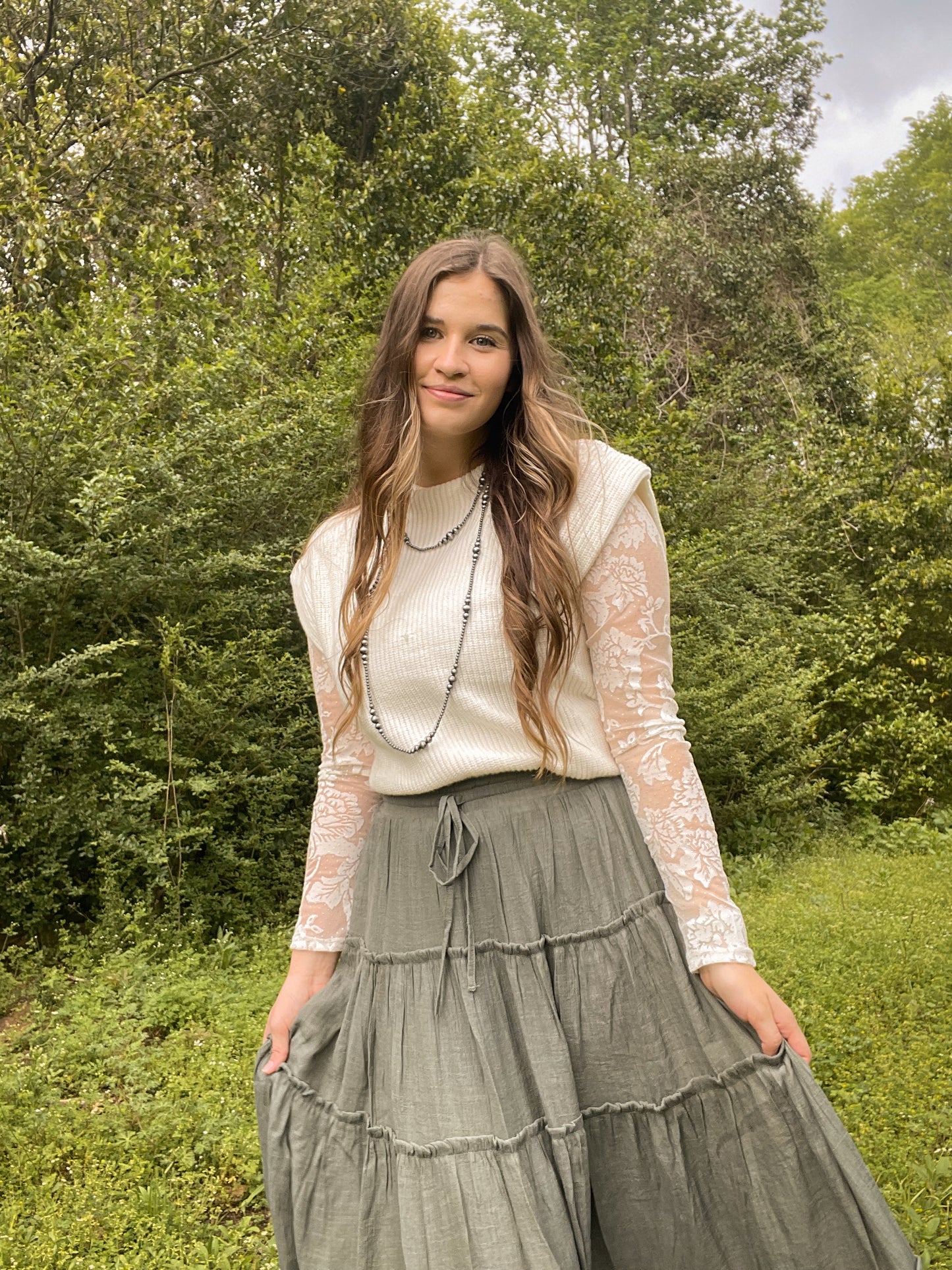FLOWY TIERED MAXI