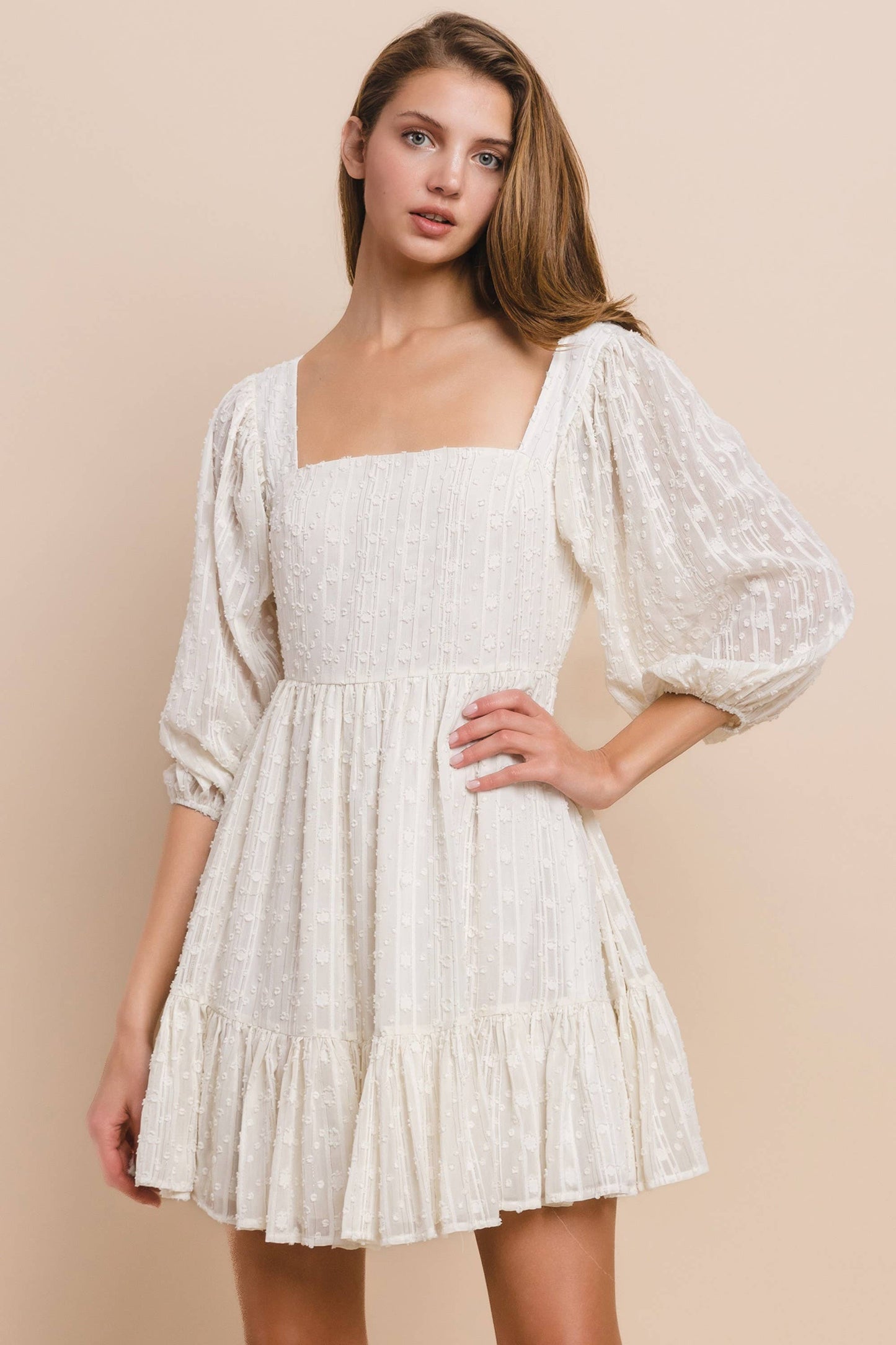 Square Neck A-Line Dress
