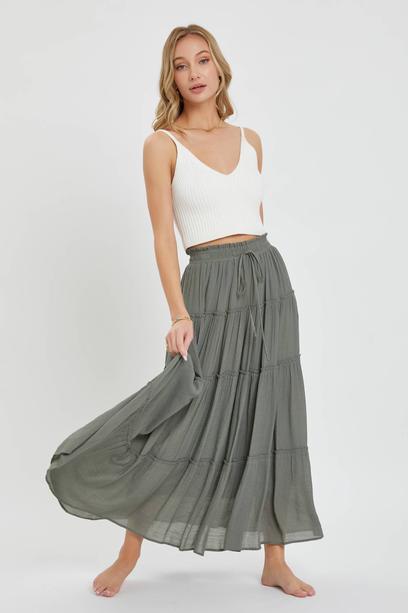 FLOWY TIERED MAXI
