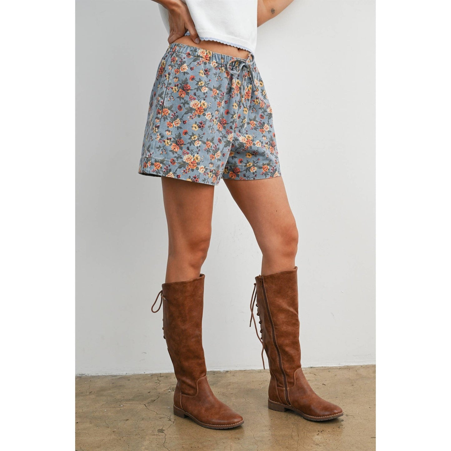Floral Drawstring Shorts