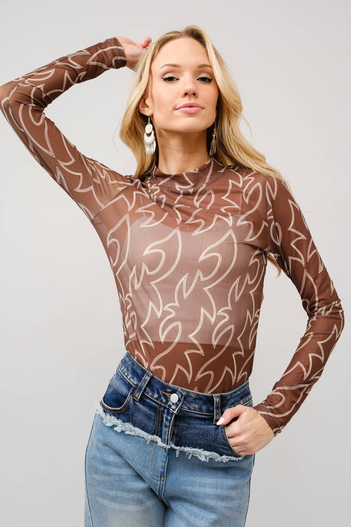 Boots Stitch Mesh Top