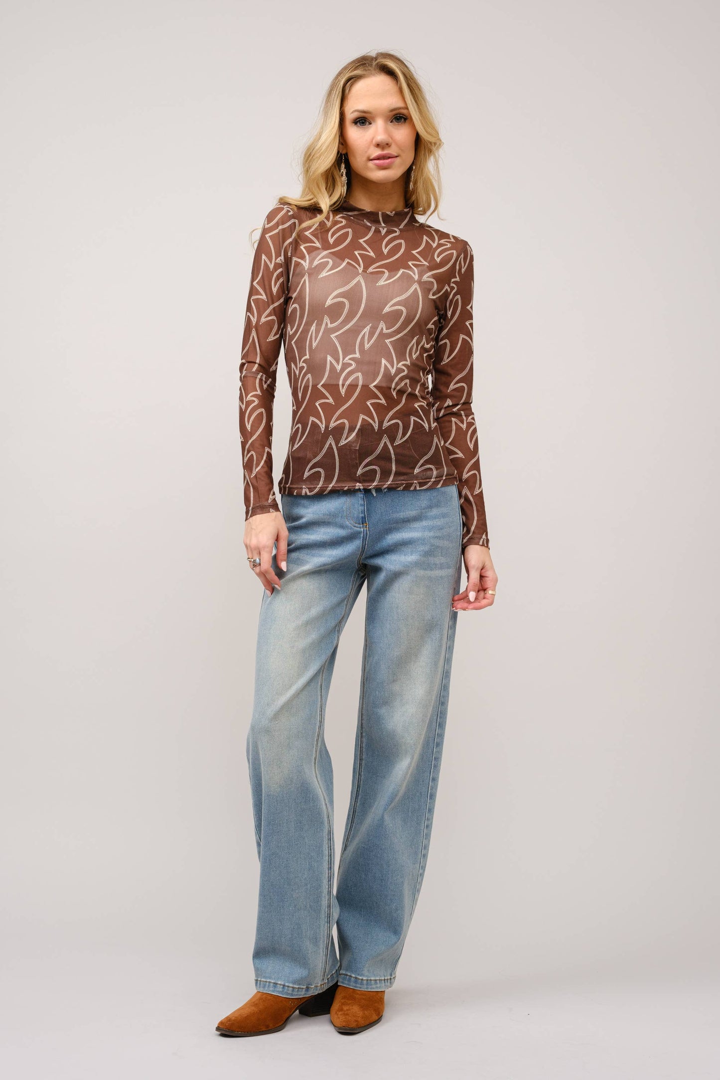 Boots Stitch Mesh Top