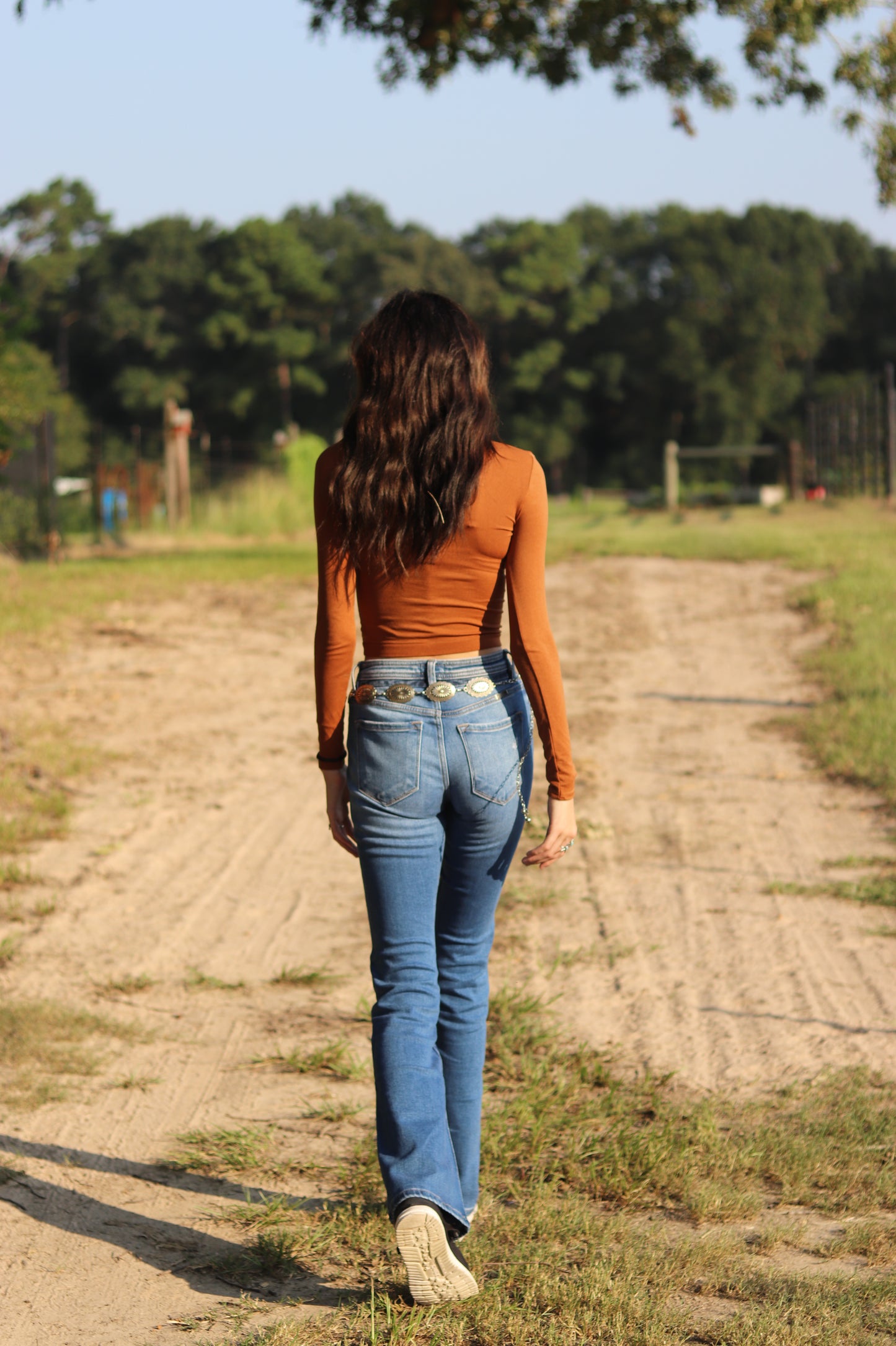 Copper Cropped Long Sleeve