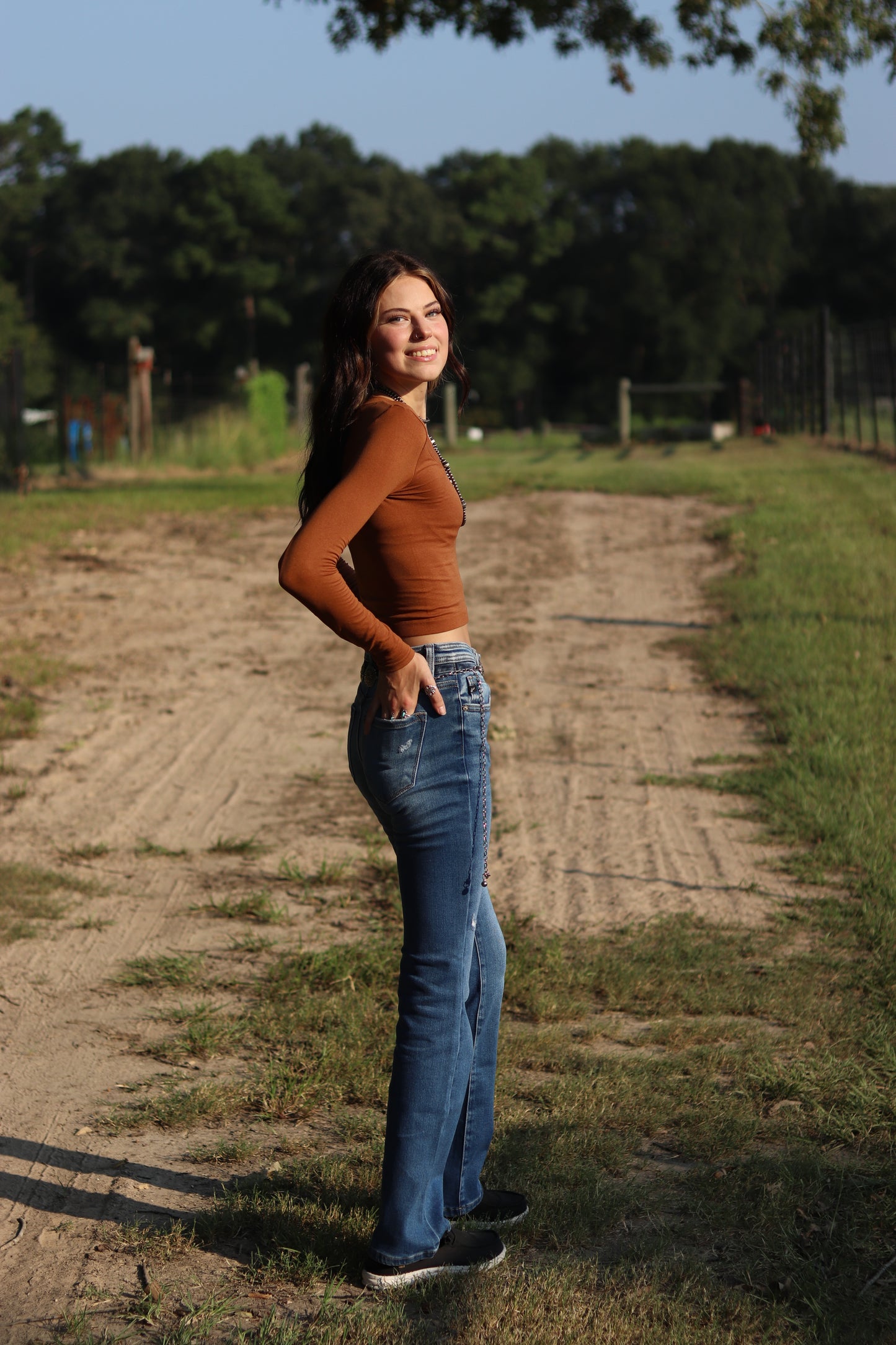 Copper Cropped Long Sleeve