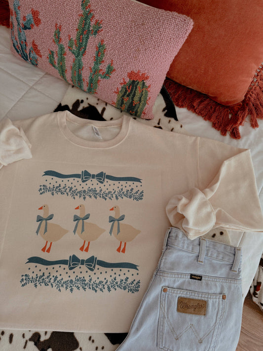 VINTAGE BLUE RIBBON GOOSE