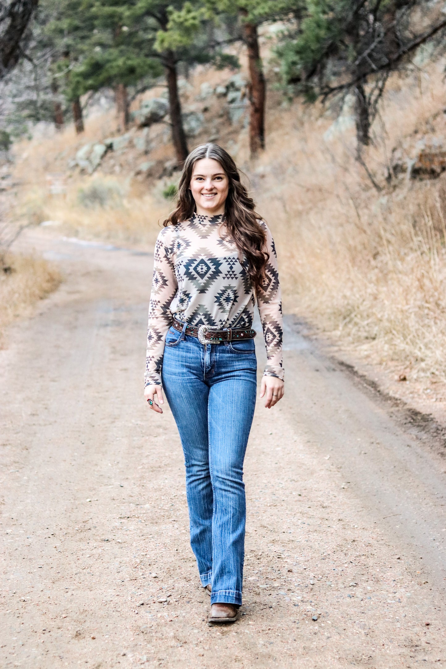 Aztec Mesh Top