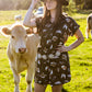 Western Print Button Down Dress