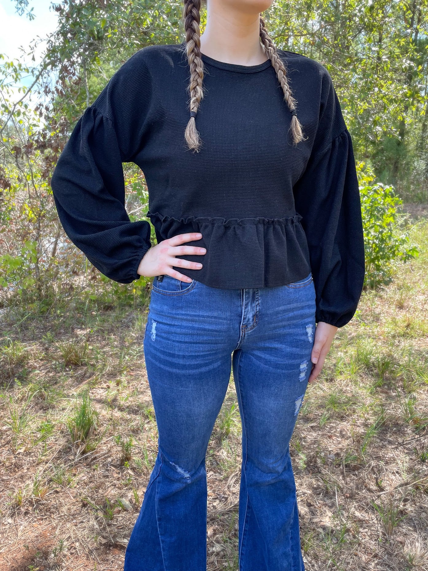 Black Long Sleeve Top