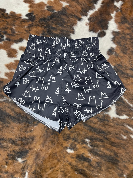 Black Brand Shorts