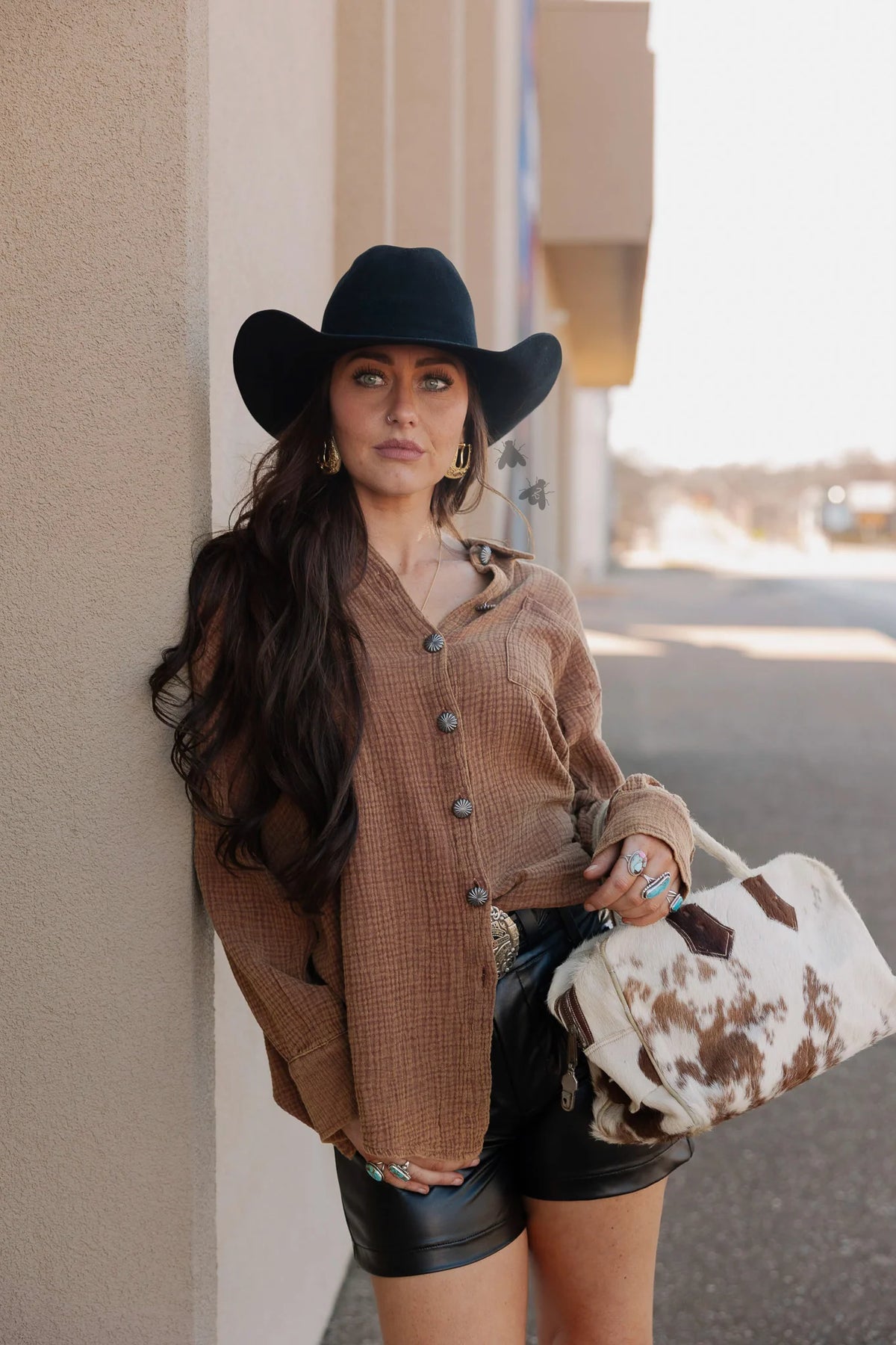 Acres Button Up *Saddle