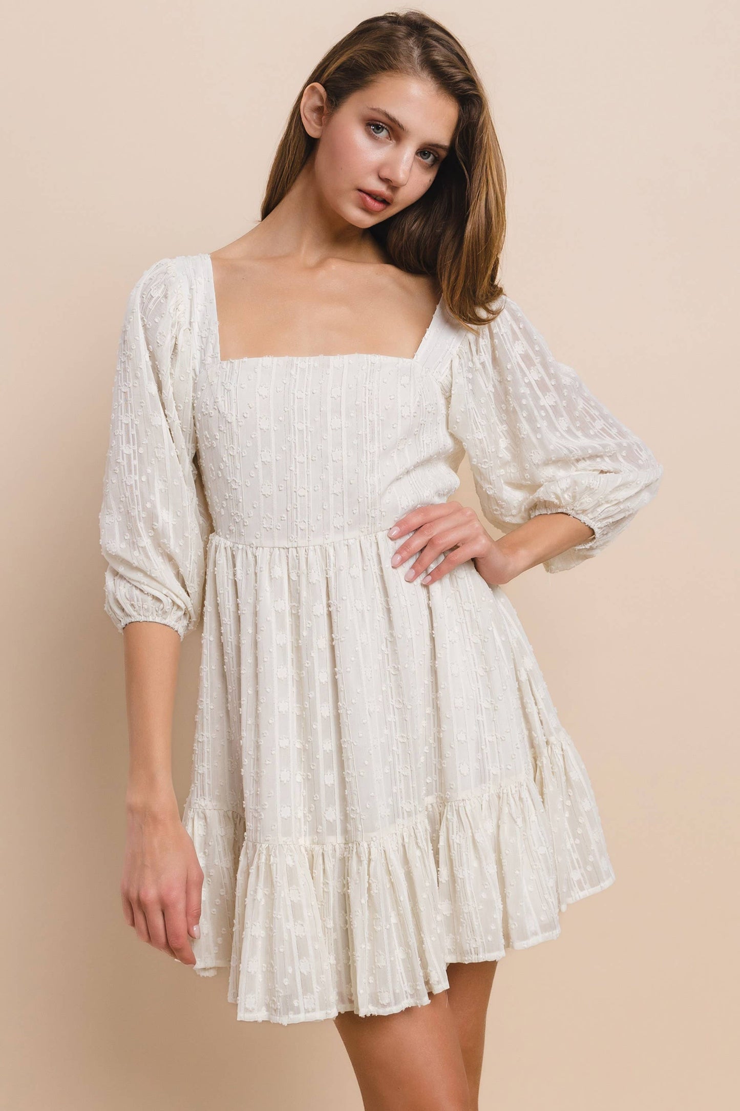 Square Neck A-Line Dress