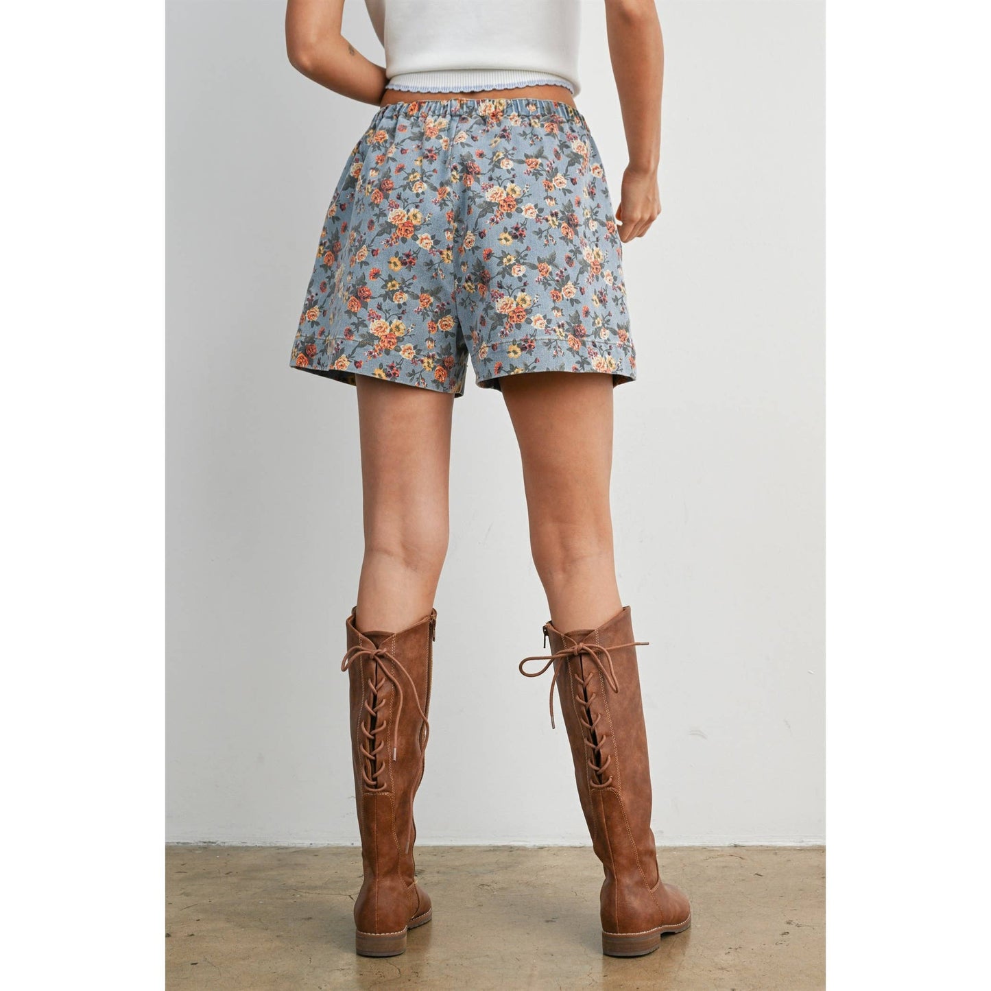 Floral Drawstring Shorts