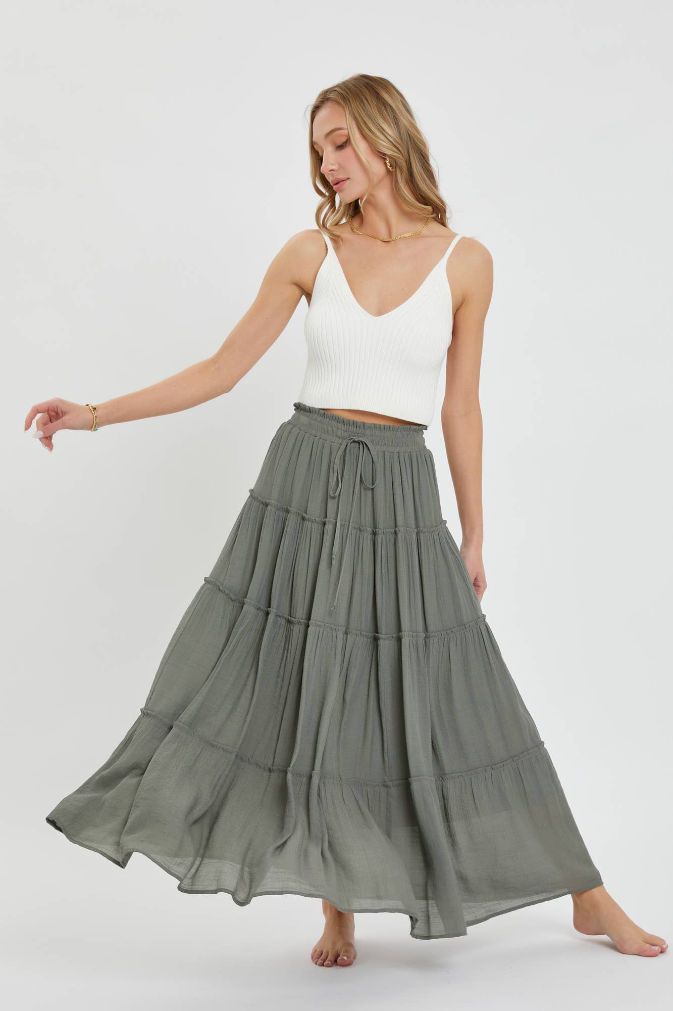 FLOWY TIERED MAXI