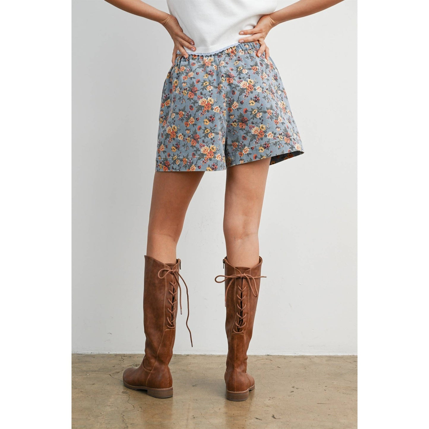 Floral Drawstring Shorts