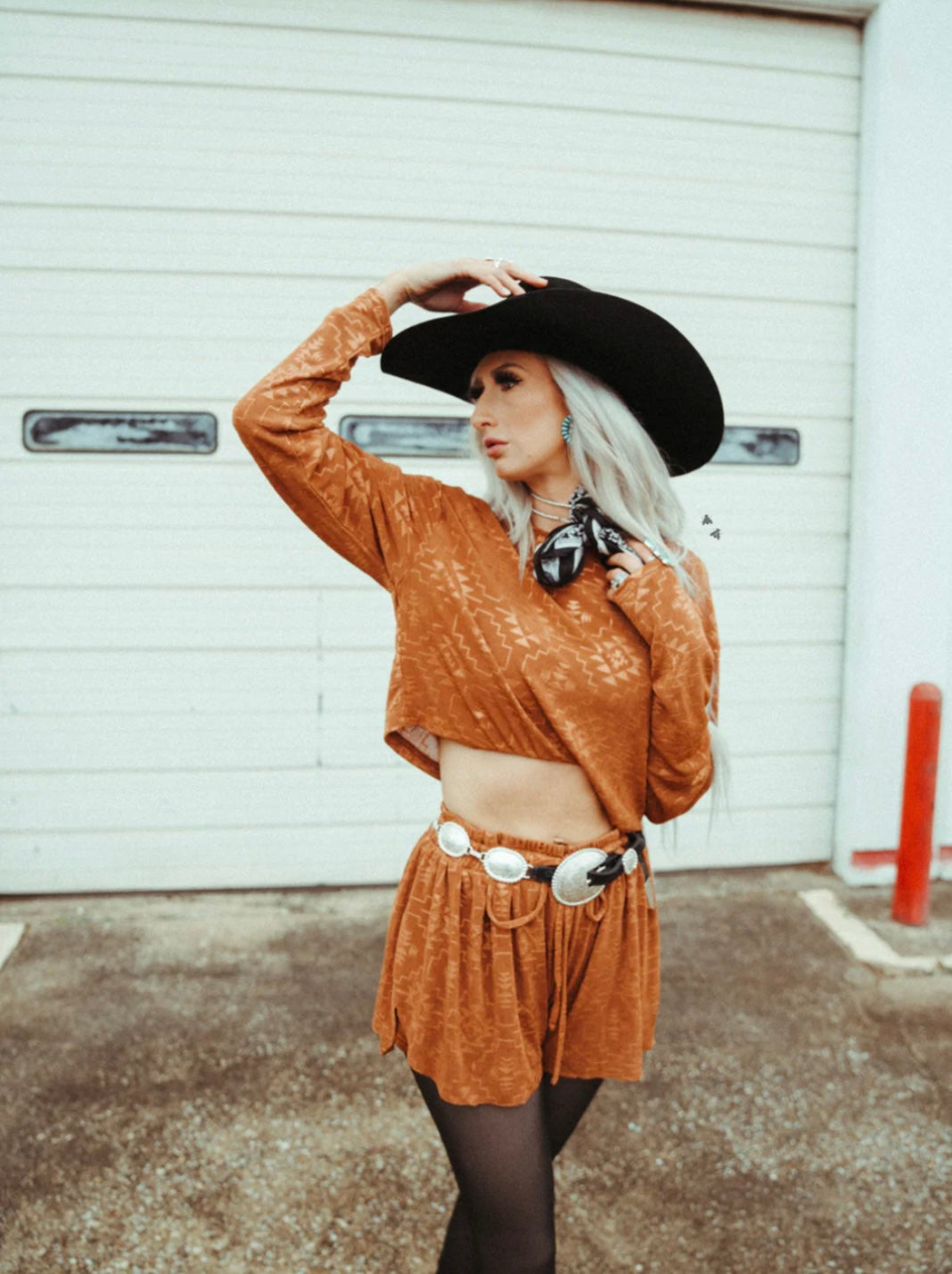 Copper L/S Aztec Top