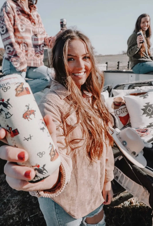 Vintage Cowboy Tall Koozie