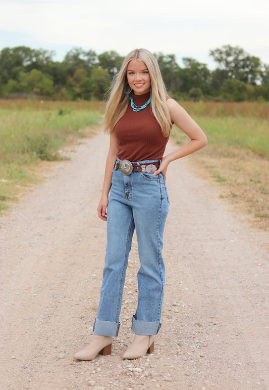 Midrise Straight Leg Jean