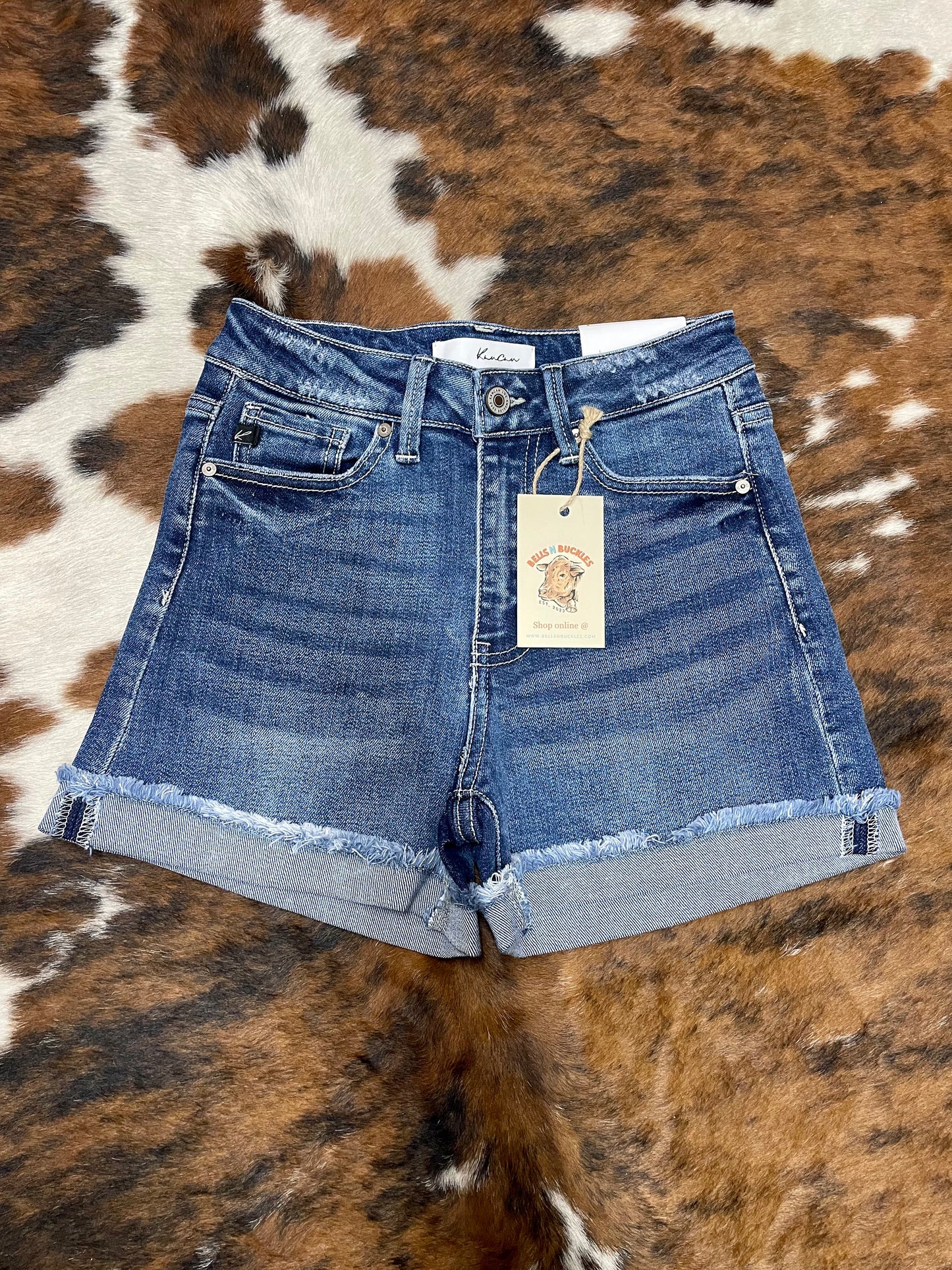 KanCan Highrise Single Fold Shorts