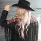 Embroidered Suede Fringe Jacket