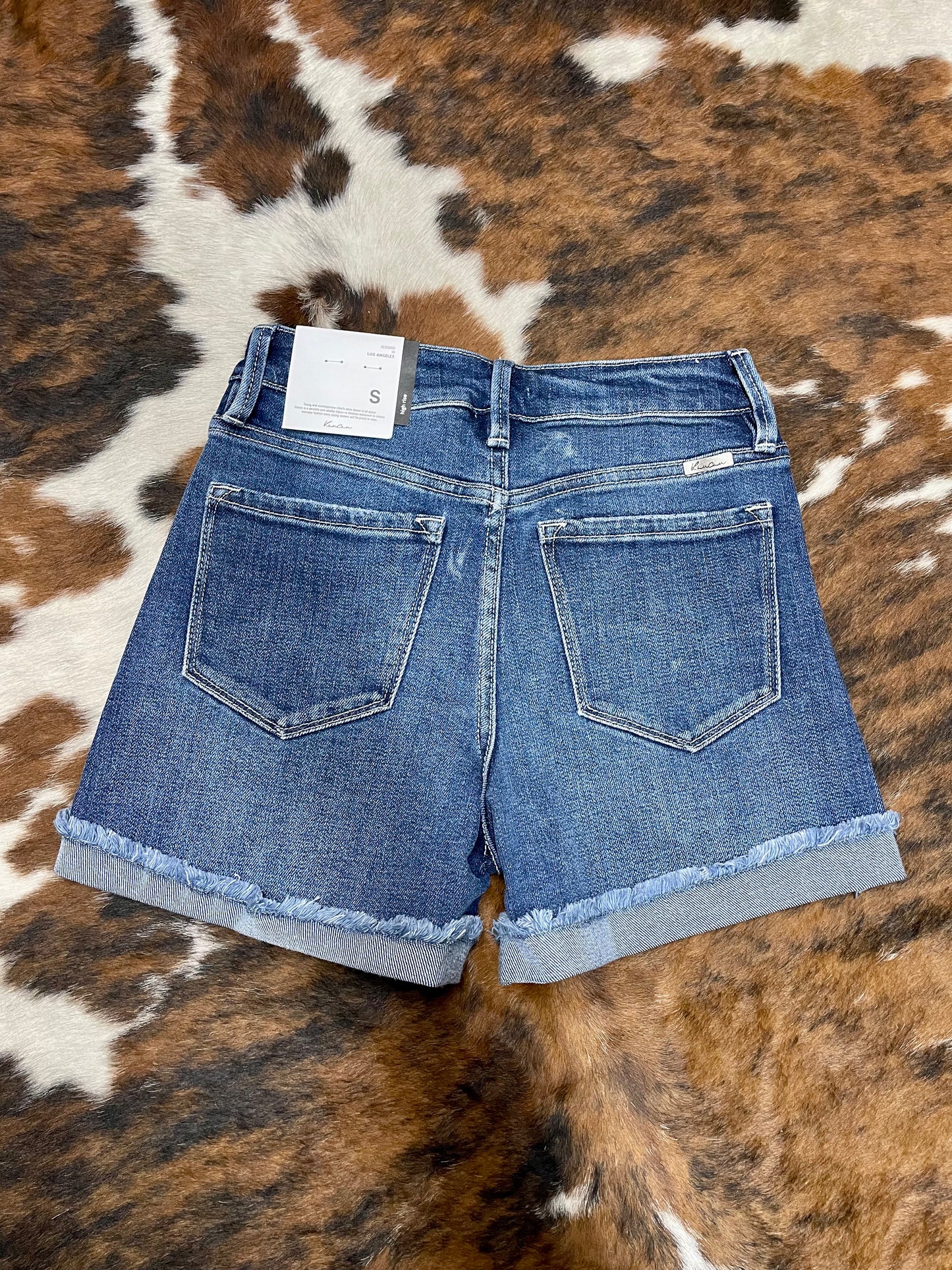 KanCan Highrise Single Fold Shorts